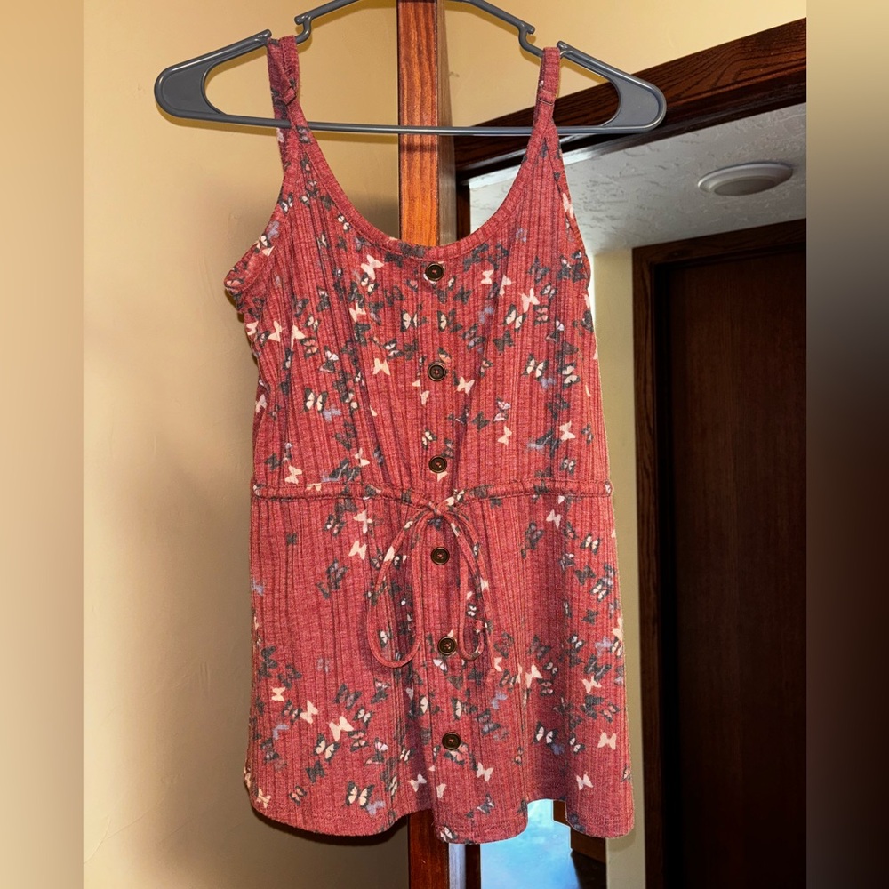 burgundy blouse with butterflies
